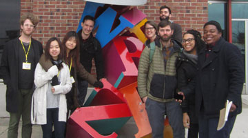 Students visiting WBEZ Studios in Chicago